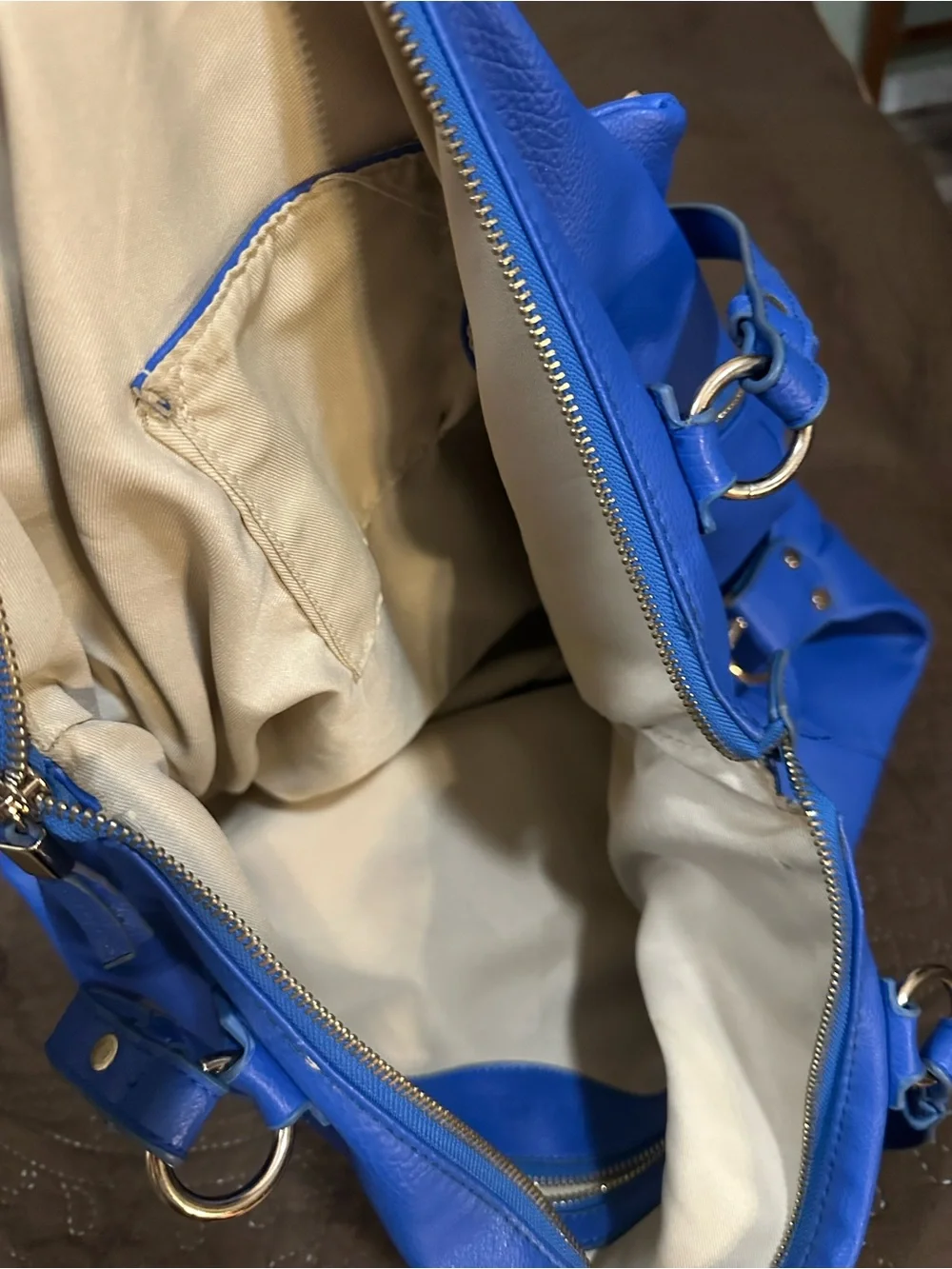 Blue Women’s Tote Handbag - Designer-Inspired Shoulder Bag